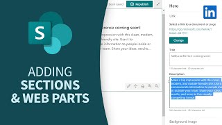 SharePoint Tutorial  The basics of adding sections and web parts [upl. by Albrecht]