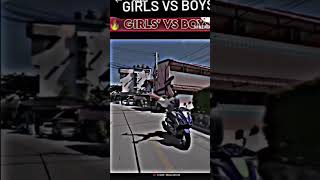 Girs vs boys bike rding 😂😂subscribesubscripitiontradingridershortvidio😛😛hiperautomobile [upl. by Nekial186]