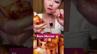 Best Bone Marrow Recipe  Beef Bone Marrow Eating  Bone boosting food for strong body ASMRshorts [upl. by Rapsag426]