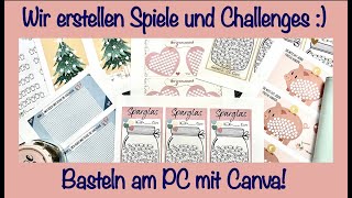 Canva Challenges amp Sparspiele erstellen Sparen Umschlagmethode Budgetieren Haushaltsbuch [upl. by Starkey572]