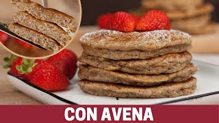 Como hacer Hot Cakes de avena y platano  Hot Cakes saludables [upl. by Young]