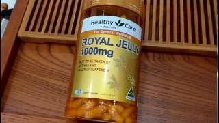 澳洲 Healthy Care Royal Jelly 1000mg 蜂王乳 365顆 20160930 宅爸詹姆士 [upl. by Shiller]