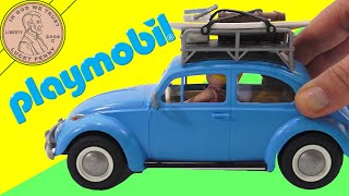 Playmobil Camping Bus amp Volkswagen Beetle Build [upl. by Elvin]