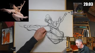 Lets tackle some foreshortening 20 min pose with reference [upl. by Ycrep]