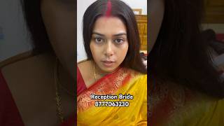 Reception Bride wedding hairstyle makeup hair ytviral ytshorts makeuplook reels [upl. by Kant]