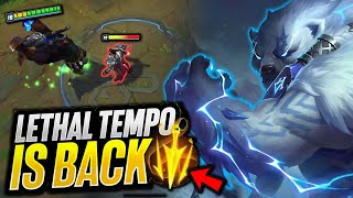 RIOT MADE A MISTAKE ADDING THIS BACK TO THE GAME LETHAL TEMPO  Volibear Top Lane [upl. by Atinat]