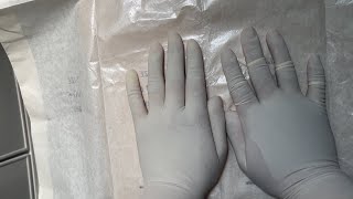 手術用滅菌手袋を使って食器洗いASMR Dishwashing ASMR using sterile surgical gloves 296 [upl. by Meelak]