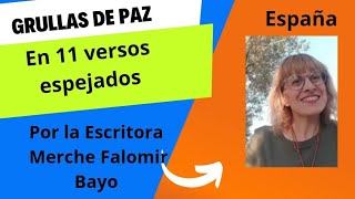 Grullas de Paz en 11 versos espejados por la Escritora Merche Falomir Bayo [upl. by Benton]