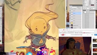 Aurinko Illustration Process Video [upl. by Pacien804]