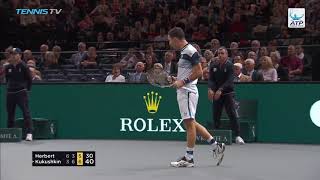 Hot Shot Kukushkin Earns MP In Style In Paris 2018 [upl. by Keligot107]