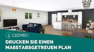 Tutorial Wie kann man in Cedreo einen maßstabsgetreuen Plan ausdrucken [upl. by Lamoureux315]