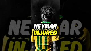 Neymar has been injured again😱 shorts neymar football [upl. by Yarased877]