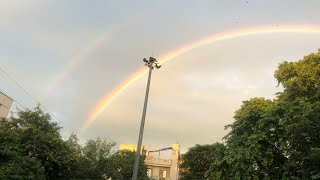 Beautiful rainbow 🌈 in Delhi beautifulindia [upl. by Dunston]