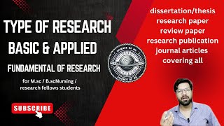 Type of research  basic research and applied  nursing research type [upl. by Lu]