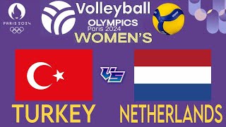 OLYMPIC WOMENS VOLLEYBALL LIVE │ TURKEY vs NETHERLANDS Livescore [upl. by Carina]