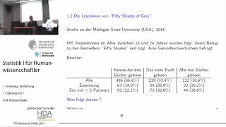 1 Vorlesung Einführung in die Statistik [upl. by Jessamyn]