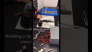 Setting Up a Ripple Tank Wave Generator by Students physics students rippletank [upl. by Elia138]