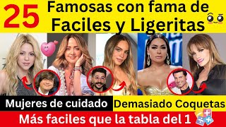 25 famosas con fama de fáciles y ligeras [upl. by Enitsenre]