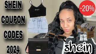 SHEIN COUPON CODES 2024  20 OFF 4999 DISCOUNT CODES  APRIL 2024 [upl. by Blakely]