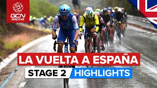 Weather Wreaks Havoc In Barcelona  Vuelta A España 2023 Highlights  Stage 2 [upl. by Podvin]