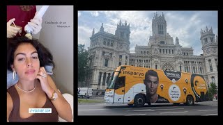 Georgina Rodriguez amp Cristiano Ronaldo • Hair Compagny in Spain [upl. by Coy836]