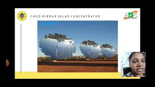 Fixed mirror Solar concentrator  G Madhumathi  SNS INSTITUTIONS [upl. by Klein]