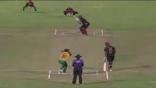 Marlon Samuels Hits a Massive Six During CPL 2013 [upl. by Siseneg716]