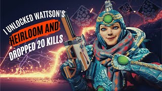 I UNLOCKED WATTSONS HEIRLOOM AND DROPPED 20 KILLS Apex Legends Gameplay [upl. by Ahsienat908]