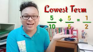 Fractions Part 2 Reducing Fractions to Lowest Term  Paano ireduce o kunin ang lowest term [upl. by Nivert]