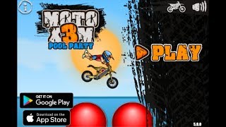 MOTO X3M POOL PARTY Game Walkthrough [upl. by Otiv]