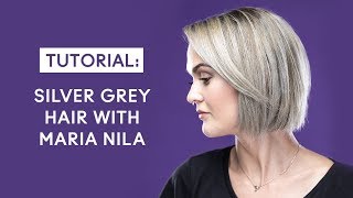 Silver Grey hair with Maria Nila Colour Refresh [upl. by Eelnayr]