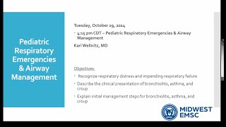 Session 1 2024 Midwest EMSC Prehospital Peds Symposium  Peds Respiratory Emergencies [upl. by Ased]