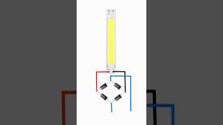 Non polarity led circuit  electroniccircuit Electronics shorts [upl. by Nahgiem]