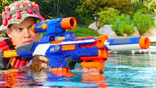 Nerf War Million Subscribers Battle 4 [upl. by Phelips]