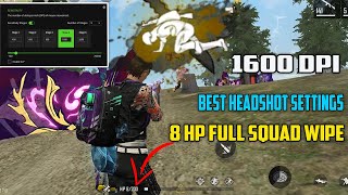 Free Fire Emulator 1600 Dpi Mouse Best Headshot Sensitivity Settings  Msi App Player  Bluestacks 4 [upl. by Noelani]