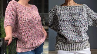 Batwing Sweater  Adult  Updated Crochet Tutorial RIGHT HANDED [upl. by Bouchard]