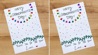 Grandparents Day Card😍 How to Make Grandparents Day Card Easy White Paper Card [upl. by Auerbach]