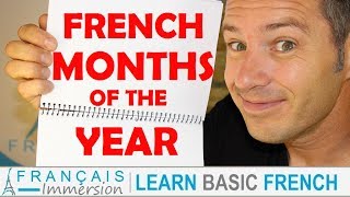 French MONTHS OF THE YEAR  Les Mois de lAnnée  FUN Learn French with Funny French Lessons [upl. by Notla931]