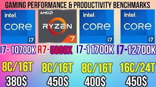 I712700KF VS R75800X VS I711700K VS I710700K BEST GAMING CPU IN 2021 [upl. by Marcoux]