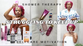 VULNERABLE SHOWER THERAPY Struggles of Balancing Motherhood Work amp Content Creation [upl. by Kopple]