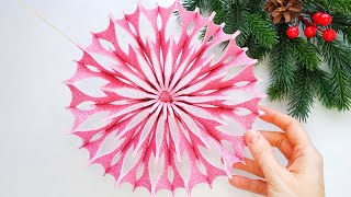 Christmas Decorations 🎄 DIY Foam Snowflake 🎄 Christmas craft idea [upl. by Boyer172]