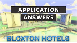 Bloxton Hotels Application Answers 2020  How to PASS your APPLICATION ROBLOX [upl. by Bittencourt]