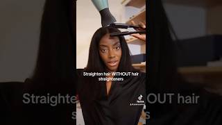 How to straighten your hair without hair straighteners or heat damage silkpress blowout blowdry [upl. by Nauqaj771]