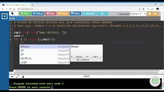 Python da Girilen Sayının Asal Sayı Olup Olmadığını Soran Program [upl. by Follmer403]