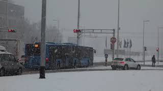 snowstorm in Zagreb Croatia 19 january 2024 [upl. by Ajat]