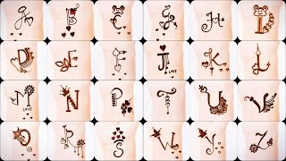 🔥 YouTubes Best 🔥Alphabet Mehndi Designs  ABCD mehndi design  A to Z Letter Tattoo Designs 2023 [upl. by Philip]