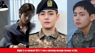 Bighit is so shocked BTSs V sent a shocking message because of this [upl. by Llyrad]