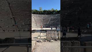 A View from the Top of the Ancient Theatre of Epidaurus in Greece [upl. by Nwahsat270]