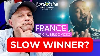 SlimaneMon Amour  France 🇫🇷  SLOW WINS  Eurovision BREATHTAKING PredictionTALKEurovision 2024 [upl. by Chow]