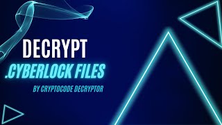 How to Recover Server from CYBERLOCK Ransomware and Decrypt Data cybersecurity decryption [upl. by Onailil]